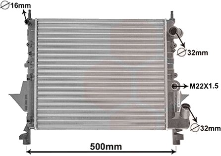 VAN WEZEL 43002158 Radiator motorkjøling VAN WEZEL 43002158 Radiator motorkjøling
