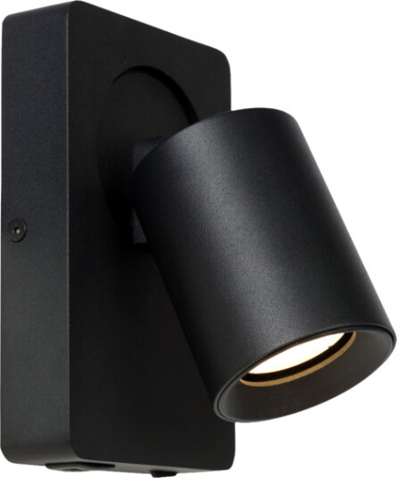 Lucide Nigel Vegglampe Ink 1xUSB GU10 1x5W 2200K/3000K Sort Lucide Nigel Vegglampe Ink 1xUSB GU10 1x5W 2200K/3000K Sort