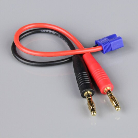 Radient 010061 Charge Lead 4mm Bullet To EC3 Male 14AWG 150mm Radient 010061 Charge Lead 4mm Bullet To EC3 Male 14AWG 150mm