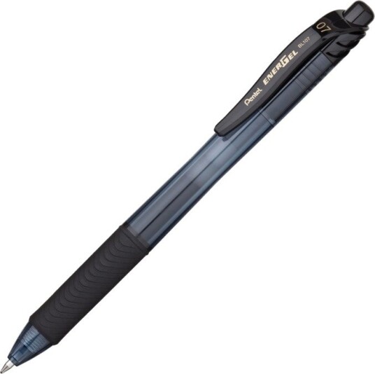Pentel Energel - Rulleballpenn - Svart - Gelblekk - 0.7 Mm - Medium - Retraktil