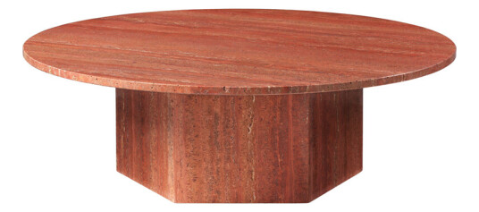 Gubi Epic sofabord Red, Ø 110