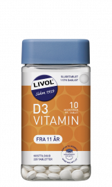 Livol D3-Vitamin 10 mcg 220 Tabletter Livol D3-Vitamin 10 mcg 220 Tabletter