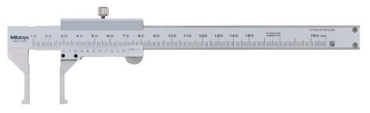 Mitutoyo Nonieskjutmått 536-145 Med Utåtriktade Mätskänklar 10-150mm, 0,05mm Mitutoyo Nonieskjutmått 536-145 Med Utåtriktade Mätskänklar 10-150mm, 0,05mm