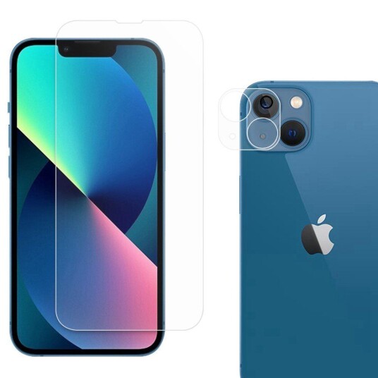 INCOVER iPhone 14 Plus Kamera og Skjermbeskytter - Gjennomsiktig