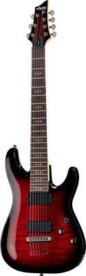Schecter Demon-7 Karmosin Rød Burst Schecter Demon-7 Karmosin Rød Burst