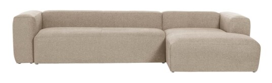 Kave Home Blok 3-pers. Sofa m. høyrevendt Sjeselong - Beige 1606010-02-0 1863497-01-0