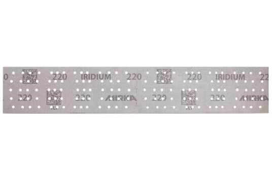 Mirka Slippapper Iridium 70x400mm Grip 140h Perf 220 Grå 100-Pack
