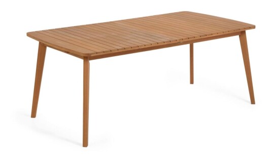 Kave Home LaForma Gaby Hagebord m. Uttrekk - Massiv Eukalyptus, 183/240x100 1596687-01-0 1643553-01-0
