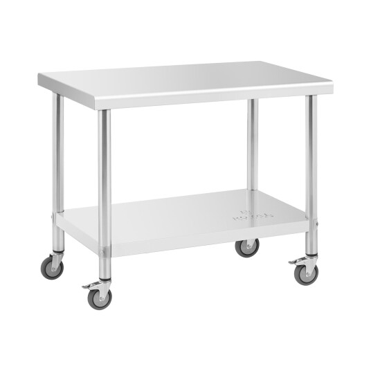 Royal Catering Arbeidsbenk med hjul - 60 x 100 cm - 155 kg bæreevne - Royal Catering RCAT-100/60-W