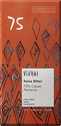 Vivani Panama Sjokolade Mørk 75% 80g Vivani Panama Sjokolade Mørk 75% 80g