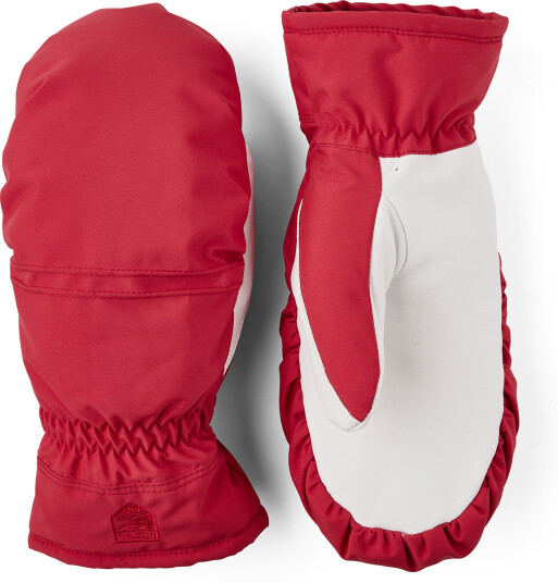 Hestra Women's Primaloft Leather Mitt Red 6 Hestra Women's Primaloft Leather Mitt Red 6