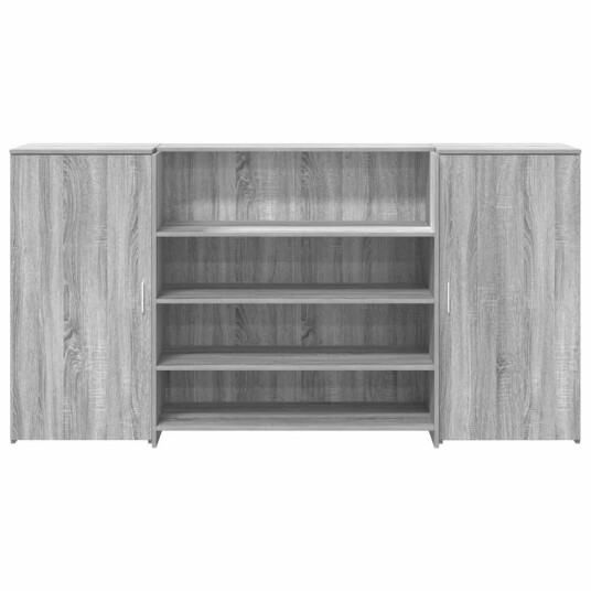  Resepsjonspult grå sonoma 200x50x103,5 cm konstruert tre