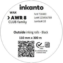 Armor Termotransferbånd Inkanto Awr 8 Voks 110 Mm 300 M Svart T53048IO