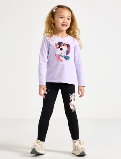 Lindex Leggings With Brushed Inside Black 122