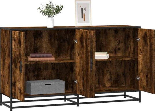 Skjenk røkt eik 134x35x76 cm konstruert tre 8721102923234