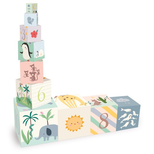 Vilac - Nesting Cubes - Animals by Sarah Betz - (7104) Vilac - Nesting Cubes - Animals by Sarah Betz - (7104)