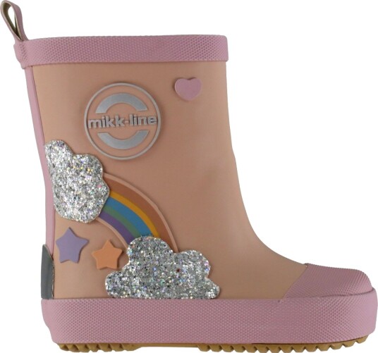 Mikk line Wellies Rainbow Patch Barefoot Pink 21