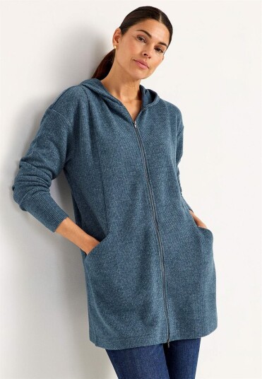 Supermyk lang cardigan med lommer Supermyk lang cardigan med lommer