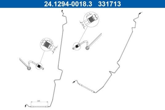 Bremseslange ATE 24.1294-0018.3