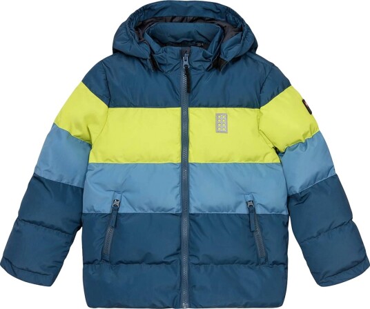 LEGO® Wear Polstret Jakke LWJipe 705 Midt Blue LEGO® Wear 5 år (110) Dunjakke Blå Gul