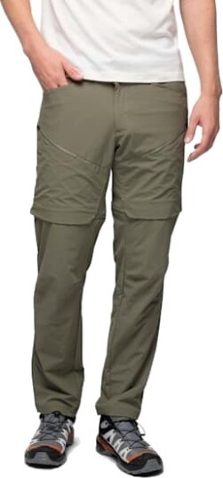 Bergans Convertible Zip Off Softshell Pants Herre Green Mud 50