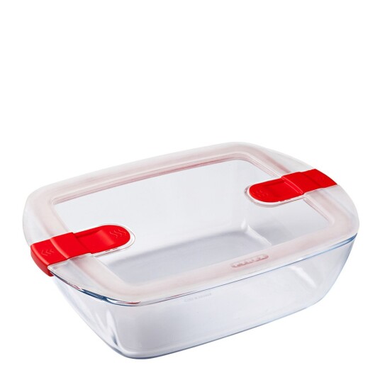 Pyrex Cook & Heat ildfast form med lokk 28x20x8 cm Pyrex Cook & Heat ildfast form med lokk 28x20x8 cm