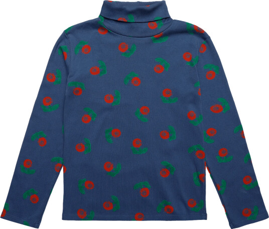 Bobo Choses Stamp Bloom All Over Turtle Neck T Shirt Navy 110