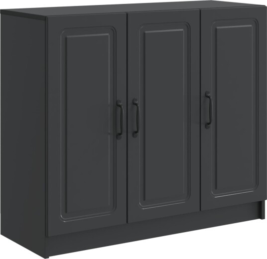 Serviesskap Svart 89 x 34,5 x 77 cm Konstruert tre
