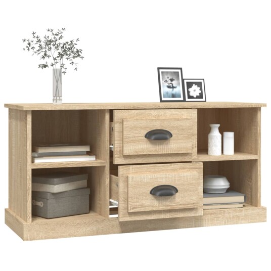 vidaXL TV-benk sonoma eik 99,5x35,5x48 cm konstruert tre vidaXL TV-benk sonoma eik 99,5x35,5x48 cm konstruert tre