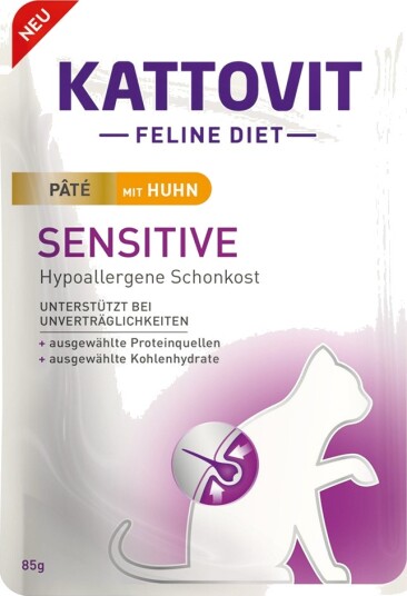 Kattovit Våtfôr Sensitive Paté Med Høns 30 X 85 G
