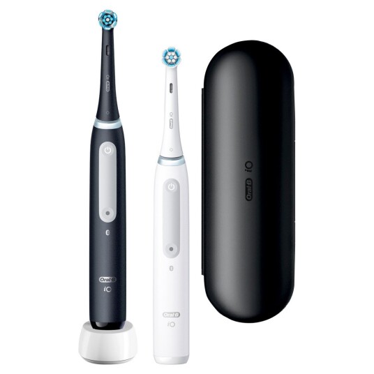 Oral-B Io Series 4 Duo Elektriske Tannbørster Svart Og Hvit