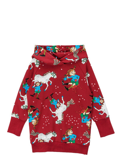 Pippi Langstrømpe Confident Hoodie Red 92 Pippi Langstrømpe Confident Hoodie Red 92