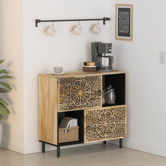 Sideskap 80x33x75 cm heltre mango 8721012107977