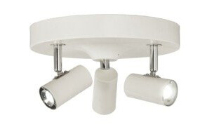 Scan Lamps Spotlampe gusto rund hvit/krom 3 x 5w led
