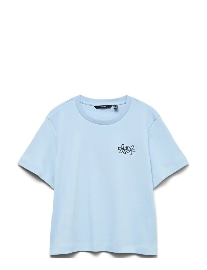 Vero Moda Vmsara Mette Ss Top Box Jrs Noos Blue L
