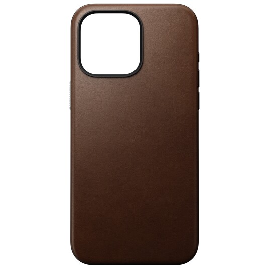 Nomad iPhone 15 Pro Max Nomad Modern Leather Deksel - MagSafe Kompatibel - Brun
