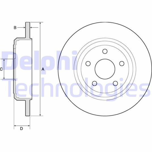 Bremseskive DELPHI BG4772C Bremseskive DELPHI BG4772C
