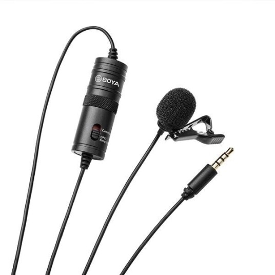 Boya BY-M1 Omnidireksjonal Clip-On Mikrofon 3,5mm med 6m Kabel for Smarttelefon og Kamera Boya BY-M1 Omnidireksjonal Clip-On Mikrofon 3,5mm med 6m Kabel for Smarttelefon og Kamera