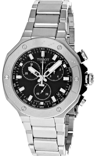 Tissot Herreklokke T141.417.11.051.01 T Race Sort/Stål Ø45 mm