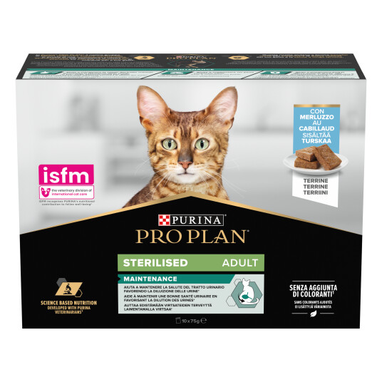 Purina Pro Plan Sterilisert Katt Våtfor med Torsk 85 g - 10 stk Purina Pro Plan Sterilisert Katt Våtfor med Torsk 85 g - 10 stk