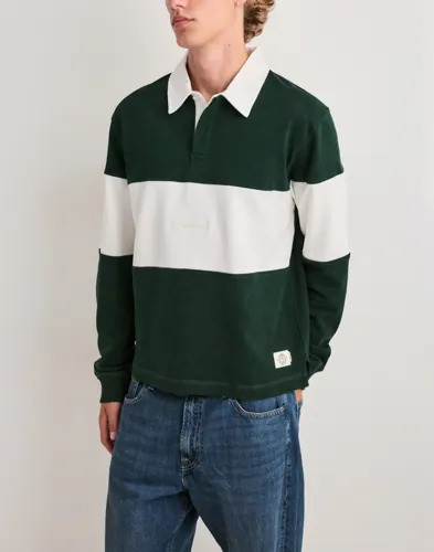 Jack & Jones Jorfrederiksberg Blocking Sweat Pol Langermet poloskjorte Grønn