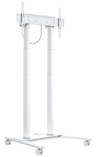 Multibrackets Motorisert Gulvstativ for LCD-TV 37"-90" med Justerbar Høyde - Hvit