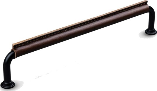 THEOFILS HÅNDTAK BURANO CC192 MATT SVART BRUN SØM