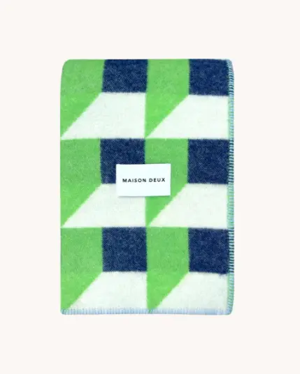 Maison Deux Cubics Pledd Grønn/Marine