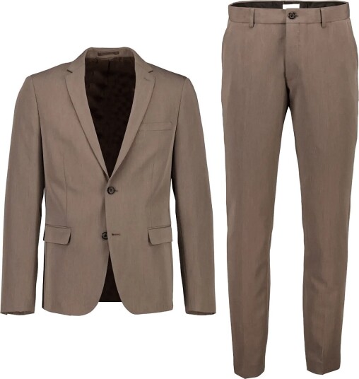Lindbergh Fine Twill Stretch Suit STONE MEL 54