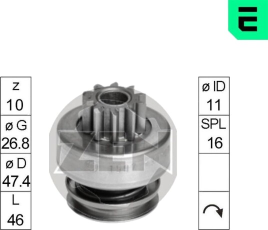 Friløpsgir, starter ERA ZN1597