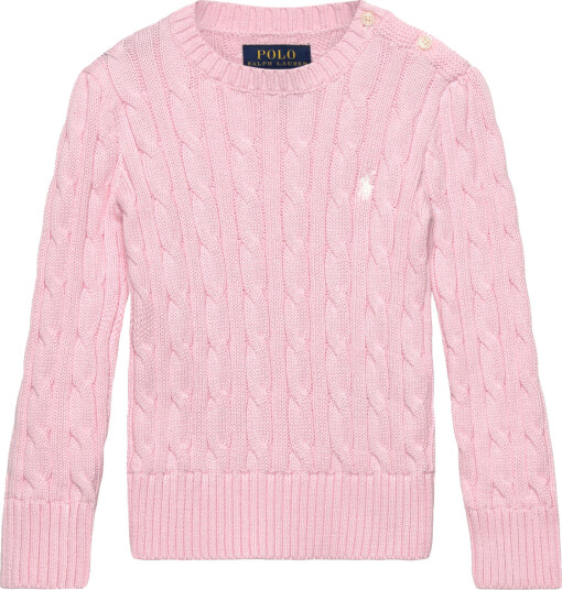 Ralph Lauren Kids Cable Knit Cotton Sweater Pink 117 123