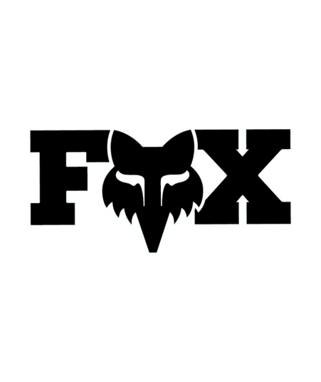 FOX Head Klistremerke 7"Svart/Hvit
