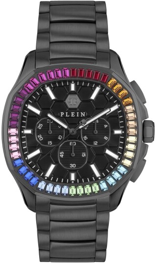 Philipp Plein Herreklokke PWSAA0723 High Conic Sort/Stål Ø44 mm