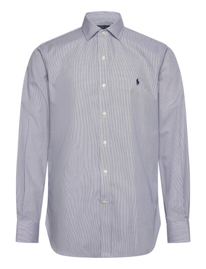 Polo Ralph Lauren Custom Fit Striped Poplin Shirt Blue 40 41